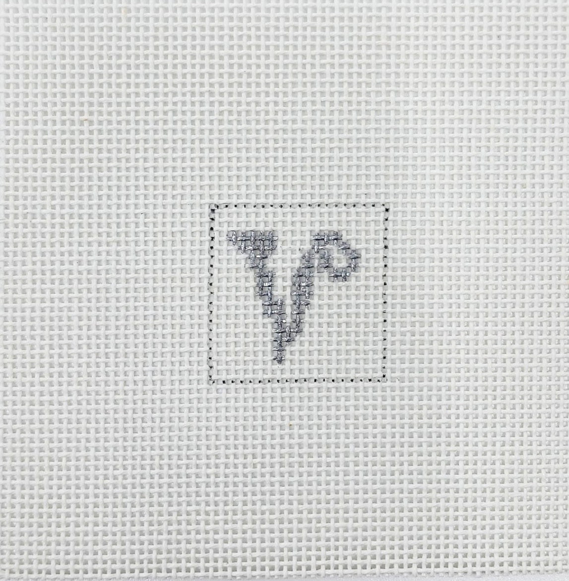 Letter V 1 Inch Square - BW620