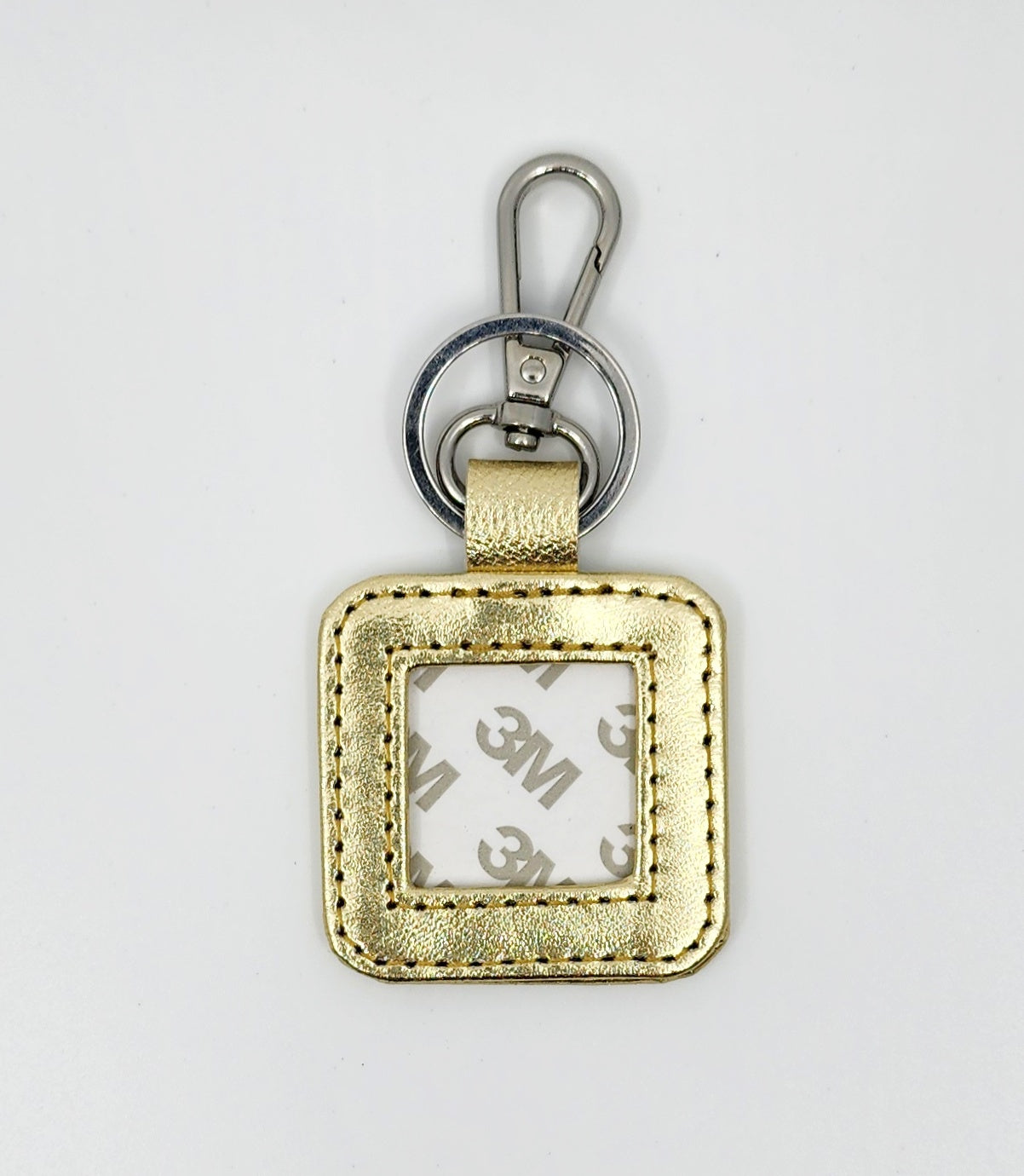 Leather Key Fob - Metallic with Silver hardware