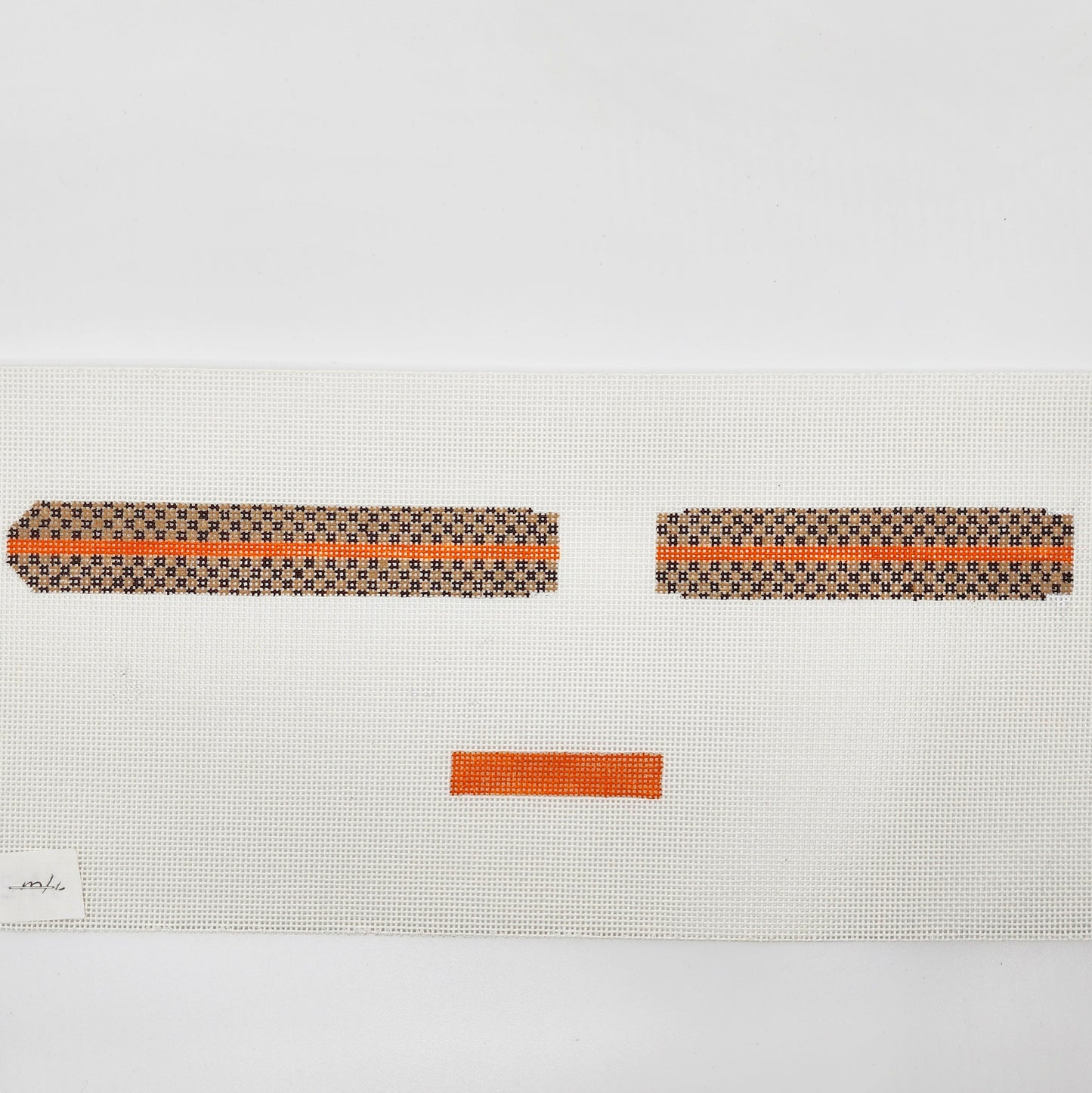 Watch Band Brown Check and Orange - BW122