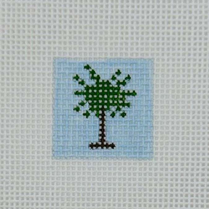 Palm Tree 1 Inch Square - BW587