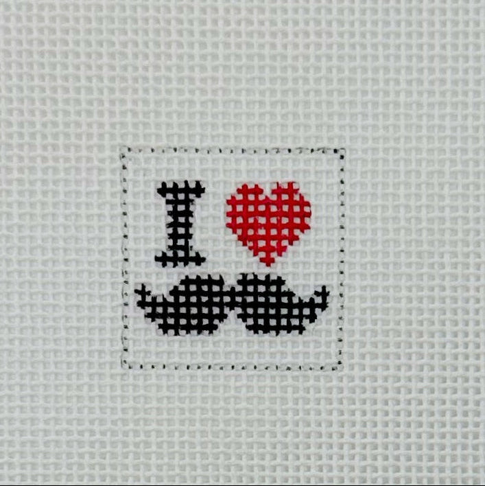 Mustache 1 Inch Square - BW597