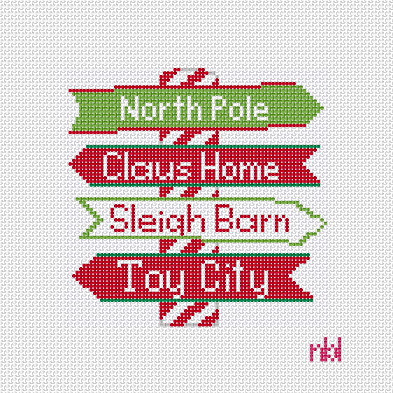 North Pole Sign - BW2037NBL