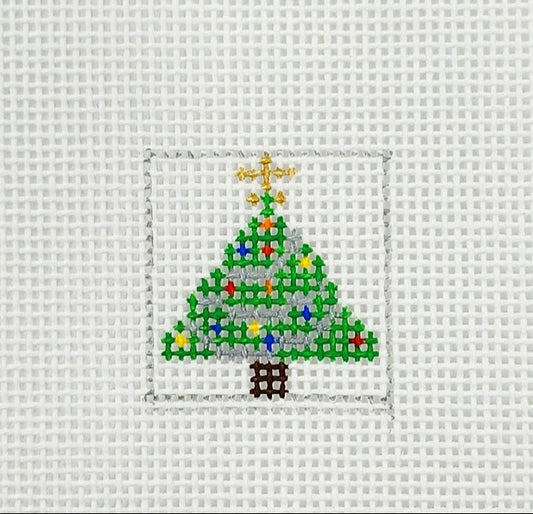 Christmas Tree 1 Inch Square - BW510