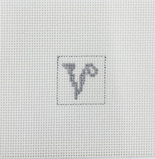 Letter V 1 Inch Square - BW620