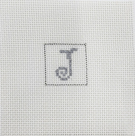 Letter J 1 Inch Square - BW610