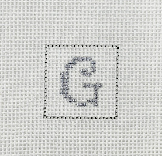 Letter G 1 Inch Square - BW608