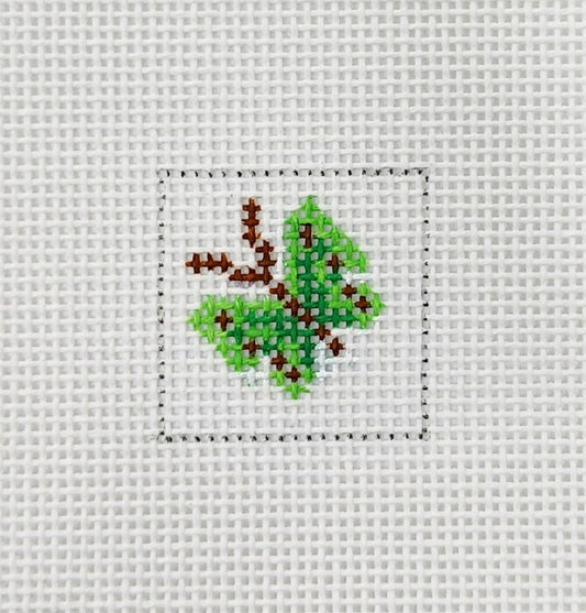 Green Butterfly 1 Inch Square - BW555OKS