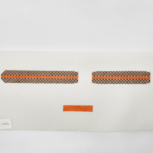 Watch Band Brown Check and Orange - BW122