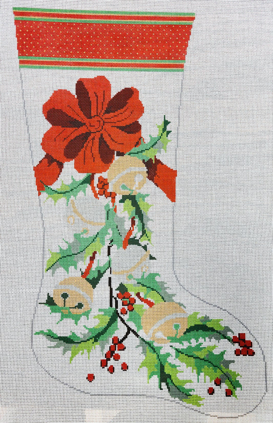 Holly with Bells Stocking