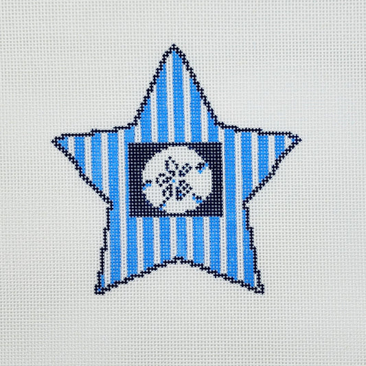 Star with Sand Dollar Shell Ornament - BW19EW