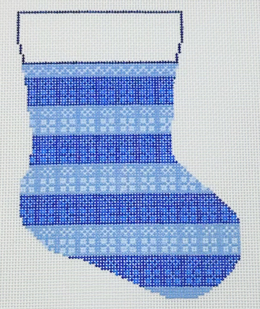 MST20 - Blue Color Block Mini Sock