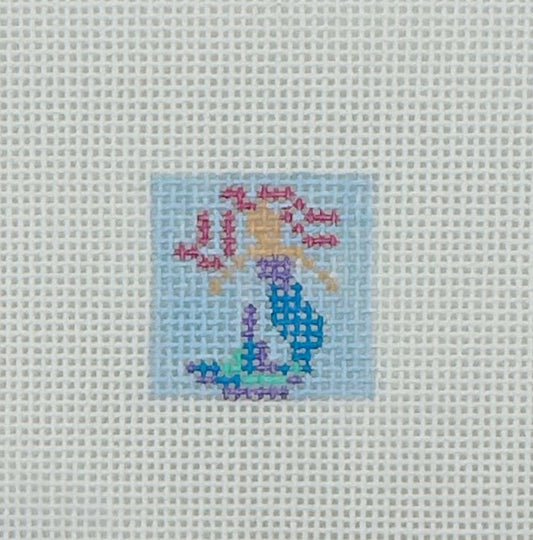 Mermaid 1 Inch Square - BW536
