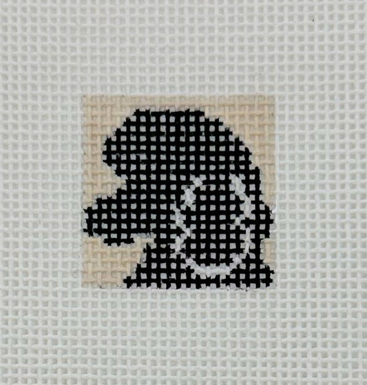 Poodle 1 Inch Square - BW548