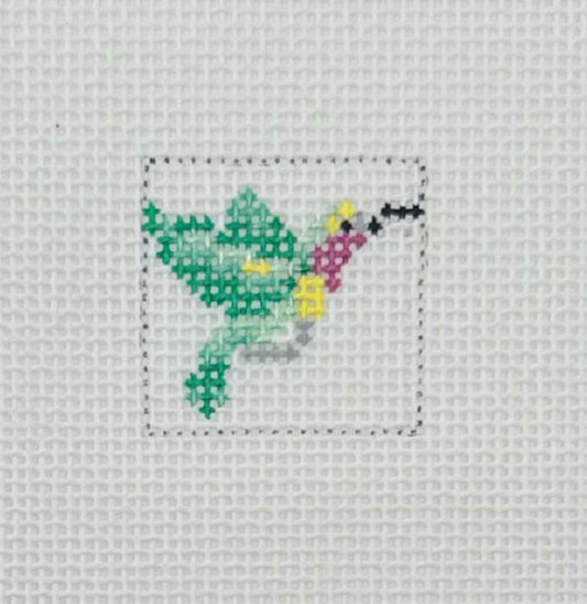 Green Hummingbird 1 Inch Square - BW560