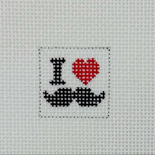 Mustache 1 Inch Square - BW597