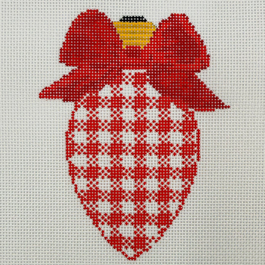 Bow Bulb Red Gingham - BW2281NBL