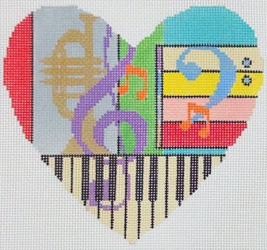 OKS 01B -  Musical Heart Trumpet Canvas