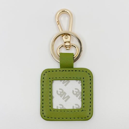 Leather Key Fob - Olive with Gold Hardware