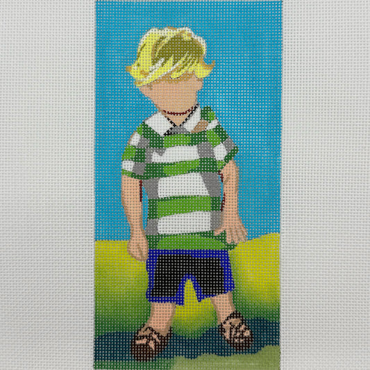 Little Boy in Green Stripe - BW471LL
