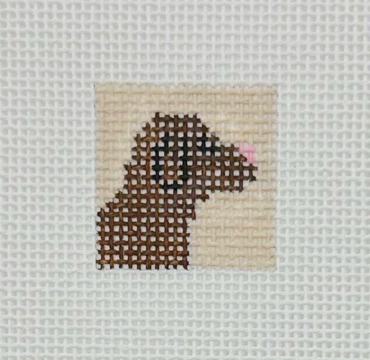 Chocolate Lab 1 Inch Square - BW546