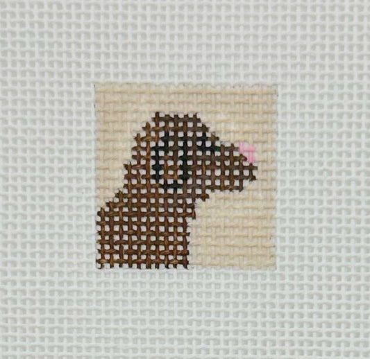 Chocolate Lab 1 Inch Square - BW546